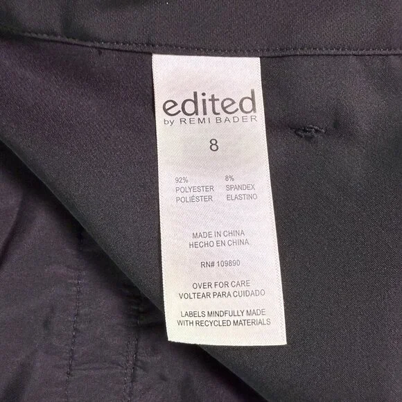 Edited by Remi Bader Trouser Shorts Size 8 High-Rise Black 32x3 NWT E835 - Picture 4 of 11